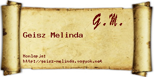 Geisz Melinda névjegykártya