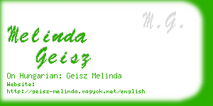 melinda geisz business card